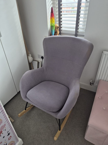 Grey upholstered rocking - grey,