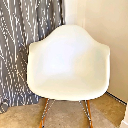 White moulded plastic rocking - moulded,