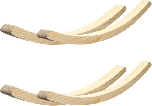 Pair bent oak rocker runners - pair,