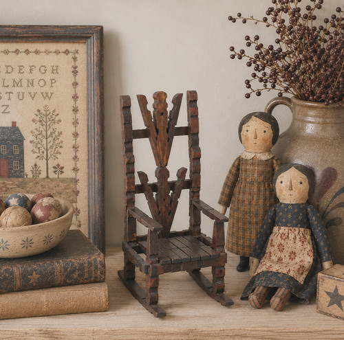 Vintage folk art wooden - vintage,