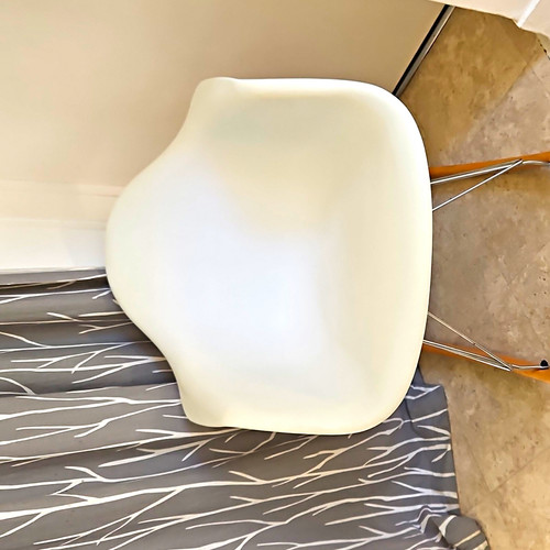White moulded plastic - white, rocking