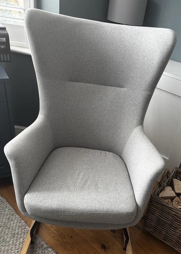 Grey upholstered solid - grey,